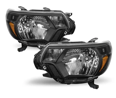 Conjunto de faros para Toyota Tacoma TRD 2012-2015 par de lámparas ámbar negro Foto 1 de 4