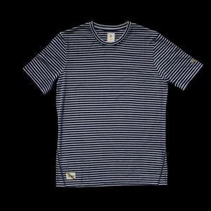 NEW Tracksmith Horizon Tee Large Navy Ivory Stripe - Picture 1 of 2