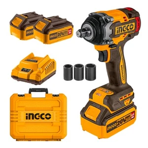 Ingco Brushless Impact Wrench 500Nm Nut-Busting Torque 650Nm, 20V Cordless - Picture 1 of 5