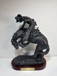 Estatua de serpiente de cascabel de Frederic Remington escultura estatuilla 11,5 pulgadas Alto - Imagen 1 de 12