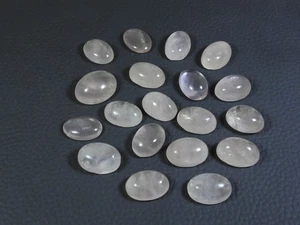 Lote de 19 piezas de piedras preciosas sueltas cabujón ovalado de cuarzo rosa natural de 10X14 mm 124 quilates t763 - Imagen 1 de 9