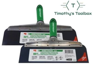 USG Sheetrock Trockenbau Offset Taping Messer Combo - 10"" & 12"" blauer Stahl - Bild 1 von 5