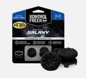 Kontrol Freek PS5 PS4 Performance FPS Thumbsticks Thumb Grips - Galaxy Black - Picture 1 of 3
