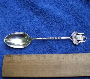 Buena CUCHARA DE RECUERDO ESMALTADA INGLESA Sterling Glasgow Escocia-jc&s-1929-30 - Imagen 1 de 4