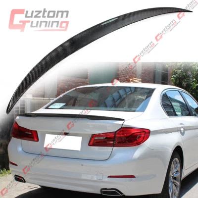 FOR 17-2023 BMW G30 530i 540i F90 M5 PERFORMANCE CARBON FIBER TRUNK SPOILER WING - Image 1 of 4