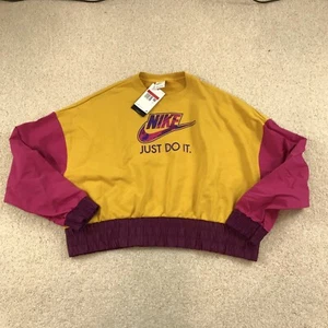Nike Just Do It Swoosh Retro Terry Fleece Sweatshirt Large DM6321-743 Oversized - Picture 1 of 7