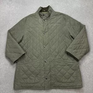 Barbour Jacket Adult Extra Large Green Quilted Country Hunting Field Lined Men - Picture 1 of 9