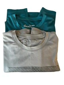 (2) Pre-owned Youth Under Armour YXL Shirt Shirt Sleeve Loose Fit Heat Gear - Picture 1 of 3