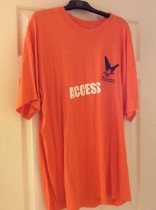 Vntg LONDON 2002 Mardi Gras ACCESS ALL AREAS Steward T Shirt XL Crew Neck Unworn - Picture 1 of 5