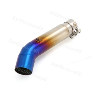 For Suzuki GSX-S750 GSR750 BK750 Exhaust Tips Mid Link Pipe Steel Connect Tube - Bild 1 von 4