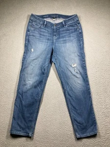 Lane Bryant Jeans Damen 16R Blau High Rise Straight Distressed Light Wash Denim - Bild 1 von 21