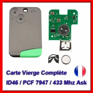 Carte Clé avec électronique vierge pour Renault Laguna 2 /Espace 4 / Vel Satis - Imagen 1 de 2