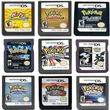 Pokemon DS Game Cartridge Console Card Black White Heart Gold Soul Silver Series