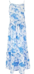 Poppies & Roses Big Girl's Summertime Sleeveless Tie-Dye Maxi Dress-Size-M(10) - Picture 1 of 4