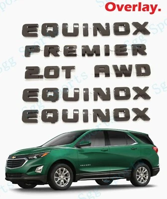 Puerta trasera negra brillante Equinox AWD 2.0T emblema Premier SUPERPOSICIÓN Chevrolet Equinox Foto 1 de 4
