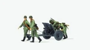 German 3.7cm PAK L/45 AT Gun w/4 Figures. Preiser 16602 New 1/87 Scale Kit Unfin - Picture 1 of 1