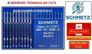 SCHMETZ DPX35D 134-35D CANU:32:10MFI NM180/24 INDUSTRIAL SEWING MACHINE NEEDLES - Picture 1 of 5