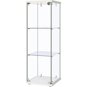 3-Shelf Glass Display Cabinet Glass Curio Cabinet Display Trophy Case Bookshelf - Picture 1 of 6