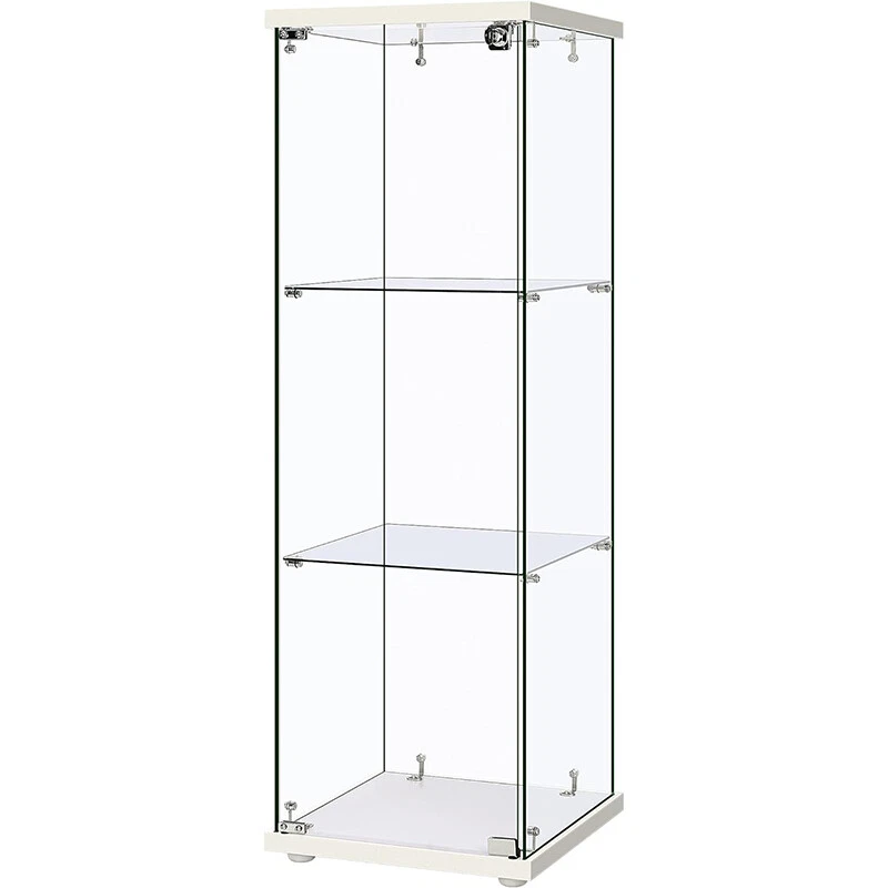 3-Shelf Glass Display Cabinet Glass Curio Cabinet Display Trophy Case Bookshelf - Image 1 of 4