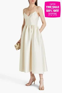 PVP €450 NICHOLAS Vestido Midi Satinado US6 UK10 IT42 M Forrado Reunido Tirantes - Imagen 1 de 7