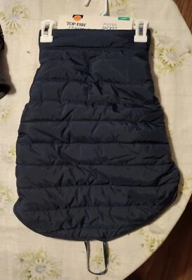 NWOT Top Paw Fleece Lined Blue Puffer Dog Vest Jacket Size Large - Image 1 of 4