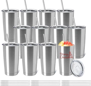 12 Pack Insulated Coffee Tumbler Stainless Steel Double Wall Vacuum Travel Tumbl - Picture 1 of 12