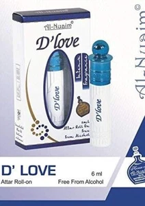 D'Love Al-Nuaim Roll On Attar Huile de Parfum Parfum Naturel (6 ml) Sans Alcool