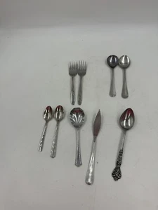 Lot of 9 Mixed Utensils Serving Pieces & Salad Forks Northland, Versailles, More - Picture 1 of 15