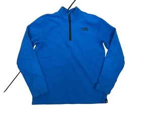 THE NORTH FACE FLEECE Zip Youth Large Long Sleeve Fleece Blue Jumper - Picture 1 of 4