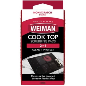 Cooktop Scrubbing Pads 3 Count Scratch-Free Cleaning Pads for Cermaic Glass C... - Picture 1 of 9