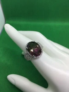 Watermelon Quartz Ring-Amazing colors! - Picture 1 of 3