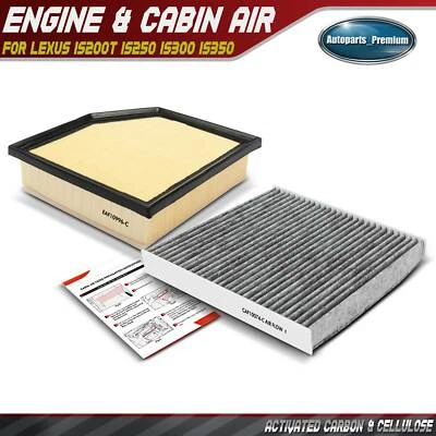 Motor e filtro de ar de cabine de carbono ativado para Lexus IS200t IS250 IS300 IS350 - Imagem 1 de 4