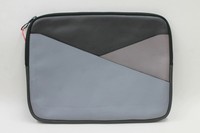RAPHA Brown Grey Blue Large Leather Rectangular Zip Pouch Tablet Sleeve Bag NEW