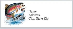 Personalized Address Labels Fishing Fish Jumping out  (P 457) - Picture 1 of 3