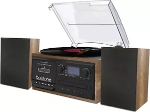 Boytone Bluetooth Record Player Turntable, CD Player, Vinyl, CD, MP3 Player USB - Picture 1 of 6