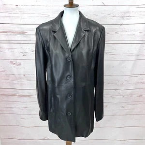 Danier Canada Buttery Soft Nappa Leather Trench Coat Jacket - Picture 1 of 14