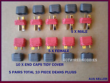 DEANS PLUGS BATTERY CONNECTOR WITH END CAPS XT60 EC3 TRAXXAS IMAX B6AC ACCUCEL 6