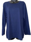 THREE DOTS ~ ESSENTIAL HERITAGE KNIT  TEE~ NAVY BLUE ~ SIZE 1X  NEW USA