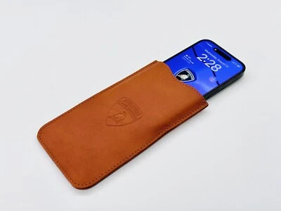 Custodia Lamborghini in pelle per iPhone 12/13 (marrone) 14597LLH0000 - Immagine 1 di 4