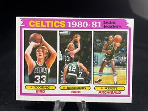 1981-82  Topps Basketball Celtics Team Leaders Larry Bird #45 RC Free Shipping
