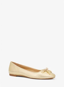 Michael Michael Kors Ballet Flat Womens Size 8 Nori Metallic Leather Slip On - Picture 1 of 3