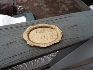 Vintage Beautiful Caverns of Luray Virginia Brass Souvenir Plate Tray Plaque  - Picture 1 of 4