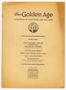 23. Juli 1930 Goldenes Zeitalter #282 Magazin, als die Welt verrückt wurde Jehova Wachtturm - Bild 1 von 1