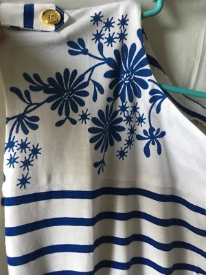 Vestido para mujer Bocabay rayas azules y blancas talla S Foto 1 de 2