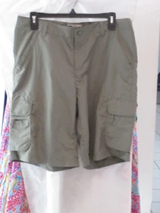 REI pantaloncino donna cargo outdoor utility verde kaki taglia 10 100% nylon - Foto 1 di 2