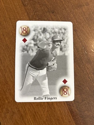 Rollie Fingers 2000 US Playing Card All Century Team 8 Diamonds Athletics HOF - Image 1 of 2
