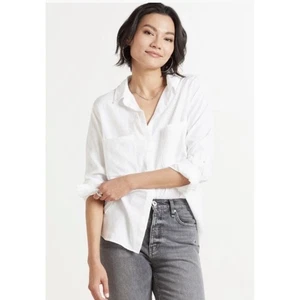 Anthropologie Cloth & Stone Buttondown Shirt in weiß - Größe Medium - Bild 1 von 12