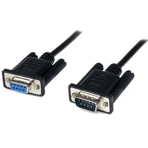 StarTech.com 1 m Black DB9 RS232 Serial Null Modem Cable F/M, DB9 Male to Female - Photo 1/6