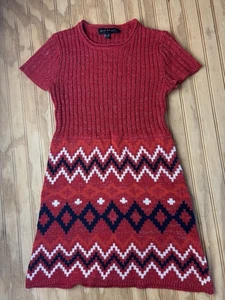 Girls Red Sweater Dress Derek Heart Size 14 Glitter Holiday Christmas Concert - Picture 1 of 9