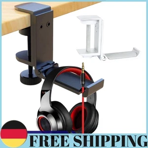 Support Casque Pliable avec Pince Réglable Support Écouteur Métal pour Bureau - Photo 1/18